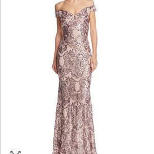 Sequined Off-the-Shoulder Gown never worn